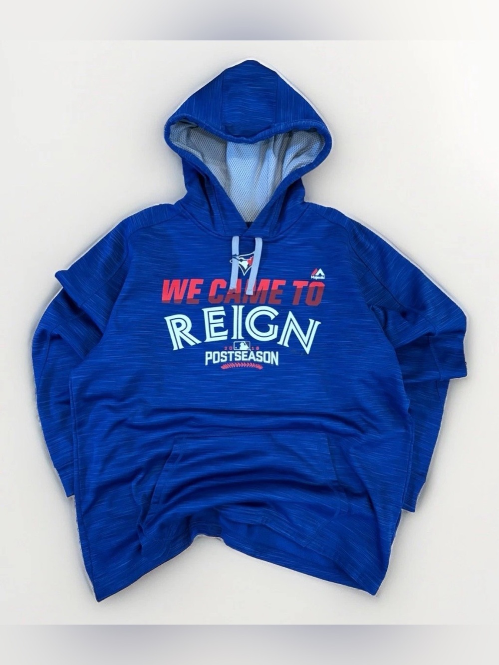 Toronto Blue Jays 2016 Post Season Majestic Hoodie Size Large Playoffs MLB Blue